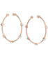 ფოტო #3 პროდუქტის Rose Gold-Tone Large Crystal Hoop Earrings, 2.5"
