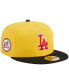 Men's Yellow, Black Los Angeles Dodgers Grilled 59FIFTY Fitted Hat