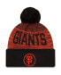 Фото #1 товара Men's Black San Francisco Giants Authentic Collection Sport Cuffed Knit Hat with Pom