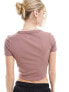 Nike One Dri-Fit tight crop t-shirt in smokey mauve