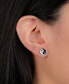 ფოტო #2 პროდუქტის Crystal Yin Yang Stud Earrings in Sterling Silver, Created for Macy's