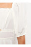 Фото #4 товара Платье женское LC Waikiki Mini с квадратным воротником и узором на коротких рукавах