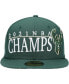 Фото #3 товара Men's Hunter Green Milwaukee Bucks 2021 NBA Champs Retro Pop Undervisor 59FIFTY Fitted Hat