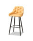 Фото #2 товара Catherine Modern and Contemporary Faux Leather Upholstered and Metal 4 Piece Bar Stool Set