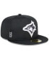 Фото #4 товара Men's Black Toronto Blue Jays 2024 Clubhouse 59FIFTY Fitted Hat