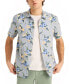 Фото #1 товара Men's Floral Print Short Sleeve Button-Front Shirt