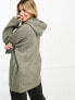 Фото #7 товара Miss Selfridge knit oversized longline hoody in charcoal marl