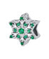 Фото #5 товара Christmas Tree Set of 3 Snowflake Santa Helper Fun Holiday Cartoon Dangling Enamel Green Elf Charm Bead For Teen Sterling Silver For European Bracelet