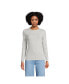 ფოტო #2 პროდუქტის Women's Lightweight Jersey Skimming Long Sleeve Crew Neck T-shirt