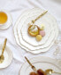Фото #3 товара Amelie Brushed Gold Rim 10.5" Dinner Plate