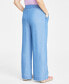 Women's High-Rise Chambray Wide-Leg Pants, Created for Macy's