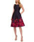 ფოტო #1 პროდუქტის Women's Boat-Neck Fit & Flare Jacquard Dress