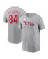 Фото #1 товара Men's Roy Halladay Heather Philadelphia Phillies Cooperstown Collection Fuse Name Number T-Shirt