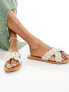 Фото #7 товара ASOS DESIGN Freya plaited cross-strap flat sandals in natural