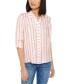 Фото #1 товара Рубашка Inc Metallic Button Up Grapefruit Stripe