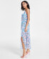 Фото #3 товара Petite Floral-Print Ruffled Maxi Dress, Created for Macy's