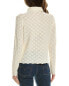 Фото #2 товара Vince Lace Stitch Polo Wool & Cashmere-Blend Sweater Women's White M