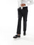 ASOS DESIGN skinny linen mix suit trousers in black