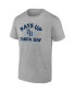 Men's Heathered Gray Tampa Bay Rays Iconic Go for Two T-shirt 2XL - фото #3