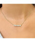 Round Diamond Halo Bar Necklace