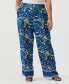 ფოტო #1 პროდუქტის Plus Size Paisley Print High Rise Wide Leg Pant