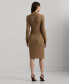 ფოტო #11 პროდუქტის Women's Cable-Knit Buckle-Trim Sweater Dress