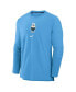 Фото #3 товара Куртка Nike мужская Powder Blue Milwaukee Brewers Authentic Collection City Connect Player Tri-Blend Performance Pullover