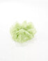 DesignB London maxi organza hair scrunchie in green tie dye