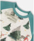 ფოტო #3 პროდუქტის Baby Boys Baby Organic Cotton Two Piece Pajama Set Gray Mix And Green Printed Reindeer