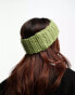 Фото #2 товара My Accessories London chunky knitted headband in green