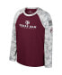ფოტო #3 პროდუქტის Big Boys Maroon/Camo Texas A&M Aggies OHT Military-Inspired Appreciation Dark Star Raglan Long Sleeve T-shirt