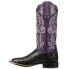 Фото #3 товара Lucchese Annalyn Crocodile Embroidery Square Toe Cowboy Womens Black, Purple Ca