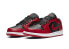 Фото #4 товара Кроссовки для мужчин Nike Air Jordan 1 Low Версия Bred (Красный, Черный)