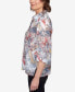 Фото #3 товара Petite Classics Eclectic Mixed Print Floral Button Down Top
