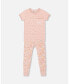 ფოტო #1 პროდუქტის Girl Organic Cotton Two Piece Pajama Set Pink Printed Goose - Child