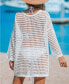 Фото #2 товара Women's Cutout Asymmetrical Mini Cover-Up Beach Dress