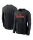 Фото #1 товара Men's Black Cincinnati Bengals Sideline Performance Long Sleeve T-Shirt