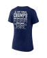 ფოტო #4 პროდუქტის Women's Navy UConn Huskies 2023 NCAA Men's Basketball National Champions Schedule V-Neck T-shirt