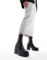 Фото #9 товара ASOS DESIGN Wide Fit Retreat mid-heeled sock boots in black