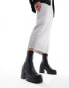 Фото #3 товара ASOS DESIGN Wide Fit Retreat mid-heeled sock boots in black