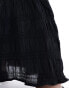 Фото #6 товара Pieces textured tiered maxi skirt in black