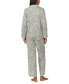 Women's 2-Pc. Long-Sleeve Notch-Collar Long Pants Pajama Set