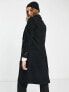 Stradivarius oversized wool blazer coat in black