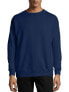 Hanes Mens Navy Blue Long Sleeve Crewneck Ecosmart Fleece Sweatshirt Size Medium