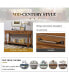 63" Wood Console Table with Drawers & Shelf, Easy Assembly