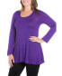 Фото #4 товара Women's Plus Size Poised Swing Tunic Top