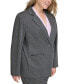 Фото #1 товара Plus Size One-Button Pinstriped Blazer