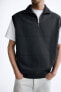 Zip-up gilet with collar