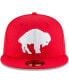 ფოტო #5 პროდუქტის Men's Red Buffalo Bills Omaha Throwback 59FIFTY Fitted Hat