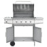 Фото #6 товара vidaXL Gasgrill 4+1 Brenner Silbern